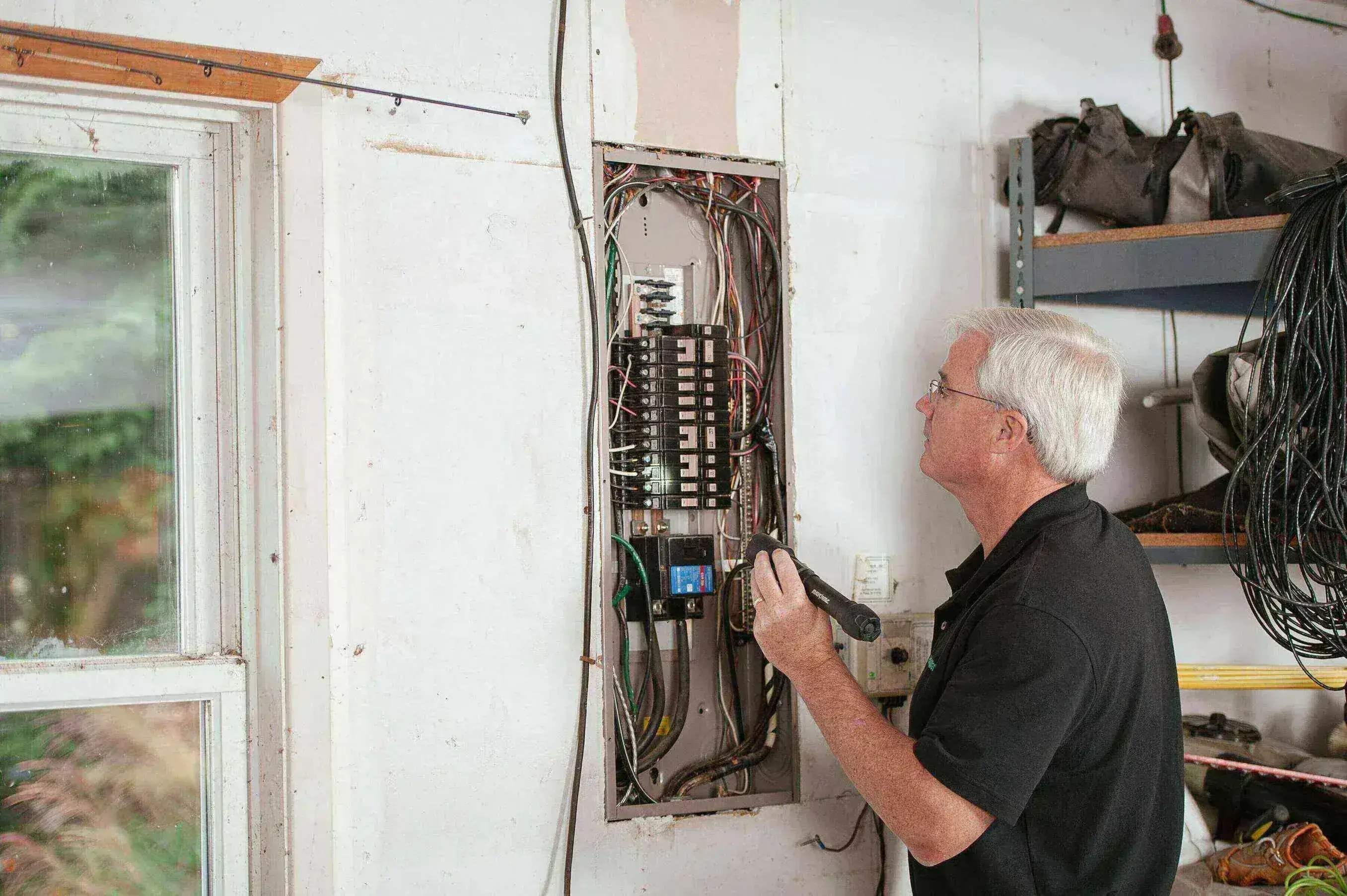 Tableau électrique résidentiel inspecté par un professionnel